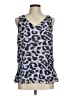 CAbi 100% Polyester Silver Purple Sleeveless Blouse Size M - photo 1