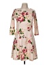 Le Lis Floral Tan Pink Casual Dress Size M - photo 1