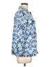Notations Print Blue 3/4 Sleeve Blouse Size L - photo 4