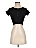 ANWND Black Short Sleeve Top Size S - photo 1