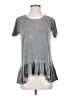 Dantelle Gray Short Sleeve Top Size S - photo 1