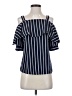 Unbranded Stripes Blue 3/4 Sleeve Blouse Size S - photo 1