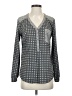 Merona 100% Polyester Gray Long Sleeve Blouse Size S - photo 1