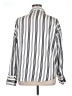 Zara 100% Polyester Stripes Ivory Long Sleeve Blouse Size XL - photo 2