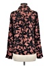 Joie 100% Polyester Print Burgundy Long Sleeve Blouse Size M - photo 2