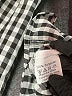 Unbranded 100% Polyester Checkered-gingham Silver Long Sleeve Blouse Size L - photo 8