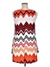 Pomelo Chevron-herringbone Orange Casual Dress Size XL - photo 2
