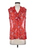 CAbi 100% Polyester Red Sleeveless Blouse Size S - photo 1