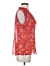 CAbi 100% Polyester Red Sleeveless Blouse Size S - photo 4