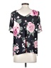 C&E Lifestyle Black Short Sleeve Blouse Size S - photo 2