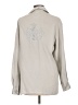 Madeleine Gray Long Sleeve Button-Down Shirt Size 10 - photo 2