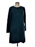 Joh Solid Houndstooth Teal Casual Dress Size L - photo 1