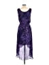 JBS 100% Polyester Animal Print Purple Cocktail Dress Size 10 - photo 2