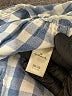 Hallmark 100% Leather Checkered-gingham Blue Dress Size 90 cm / US 12-24 MO - photo 3