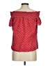Ann Taylor 100% Cotton Red Short Sleeve Blouse Size M - photo 2