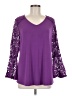 Cato Purple 3/4 Sleeve Top Size M - photo 1