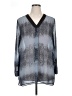 Noir Silver 3/4 Sleeve Blouse Size XL - photo 1