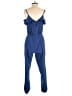 Sans Souci 100% Polyester Solid Blue Jumpsuit Size S - photo 2
