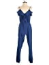 Sans Souci 100% Polyester Solid Blue Jumpsuit Size S - photo 1