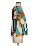 Unbranded Color Block Teal Short Sleeve Blouse Size S - photo 4