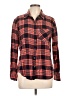 Forever 21 100% Cotton Plaid Red Long Sleeve Button-Down Shirt Size L - photo 1