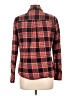 Forever 21 100% Cotton Plaid Red Long Sleeve Button-Down Shirt Size L - photo 2