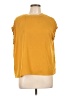 T Tahari 100% Polyester Yellow 3/4 Sleeve Top Size L - photo 1