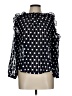 Mine 100% Polyester Polka Dots Black Long Sleeve Blouse Size L - photo 1