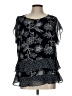 CAbi 100% Polyester Black Short Sleeve Blouse Size L - photo 1