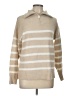 Frey Stripes Tan Pullover Sweater Size L (petite) - photo 1