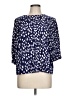 Unbranded 100% Acetate Blue 3/4 Sleeve Blouse Size L - photo 1