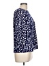 Unbranded 100% Acetate Blue 3/4 Sleeve Blouse Size L - photo 4