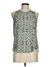 Renee C. 100% Polyester Damask Teal Sleeveless Blouse Size M - photo 1