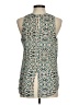 Renee C. 100% Polyester Damask Teal Sleeveless Blouse Size M - photo 2
