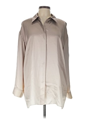 Lafayette 148 New York Long Sleeve Silk Top (view 1)