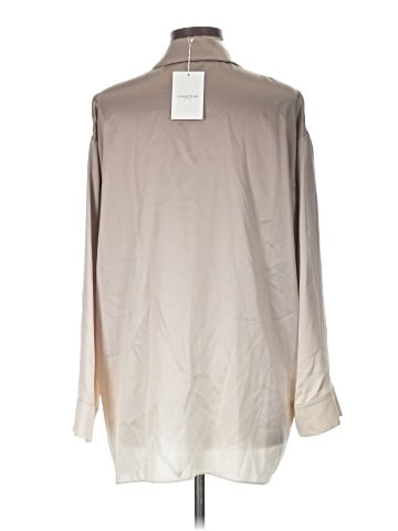 Lafayette 148 New York Long Sleeve Silk Top (view 2)