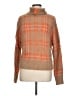 Broadway 38 Plaid Orange Turtleneck Sweater Size L - photo 1