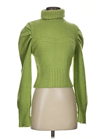 Knit Mix Turtleneck Sweater (view 1)