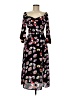 Trixxi 100% Polyester Print Black Casual Dress Size M - photo 1