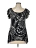 Agenda Black Short Sleeve Top Size L (estimated) - photo 1