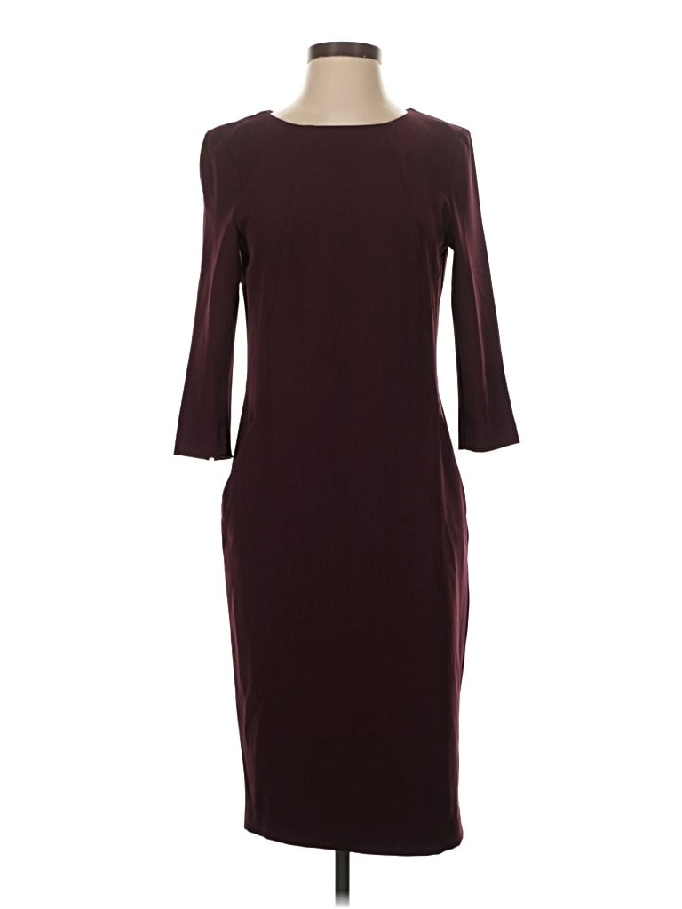 Pre-owned Mm. Lafleur Cocktail Dress In Burgundy