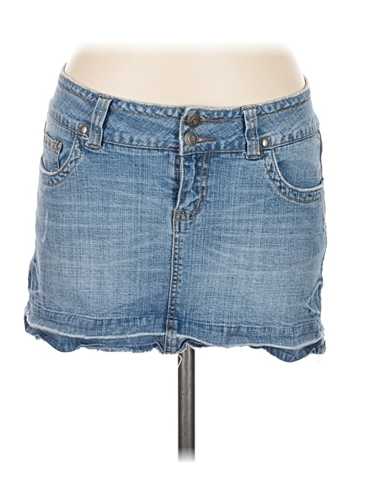 Pre-owned Hydraulic Denim Skirt In Blue