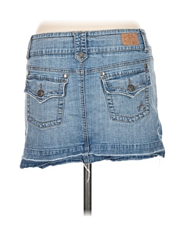 Hydraulic Denim Skirt (view 2)