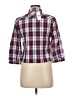 Ellison Plaid Red 3/4 Sleeve Button-Down Shirt Size M - photo 2