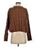 Nia Solid Brown Turtleneck Sweater Size S - photo 1