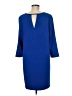 ECI Solid Blue Casual Dress Size M - photo 2