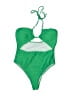 Unbranded Color Block Green One Piece Swimsuit Size M - photo 1