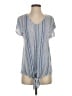 Assorted Brands 100% Polyester Blue Short Sleeve Blouse Size S - photo 1