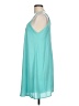 Everly 100% Polyester Solid Teal Casual Dress Size L - photo 5