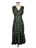 Shein 100% Polyester Polka Dots Green Cocktail Dress Size 4 - photo 1